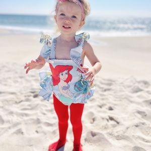 SALE New York Couture Handmade Disney Ariel the Little Mermaid Dress Romper